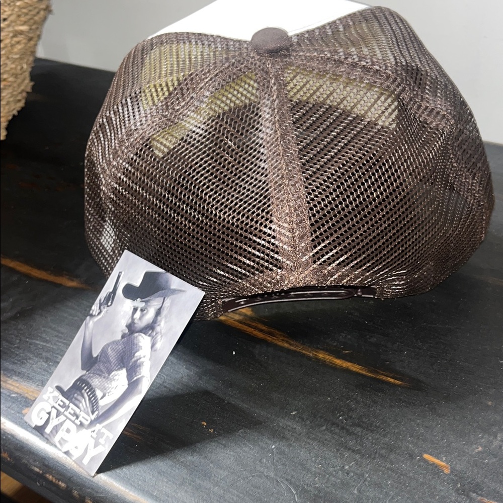 Brown and White Trucker Hat - Picture 2 of 3